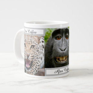 Schattigee koffiedieren extra grote beker