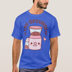 Schattigee koffiemolen verblijf geaarde woordspeli t-shirt