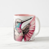 Schattigee kolibrie Design op Two-Tone Coffee Mok (Voorkant rechts)