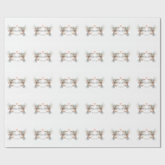 Schattigee kolibrie paar aangepaste verpakking pap cadeaupapier (Vlak)