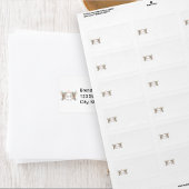 Schattigee kolibries bruiloft paar Adresetiketten Etiket