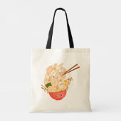Schattigee kom van Ramen Tote Bag (Achterkant)