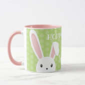 Schattigee konijn Happy Easter Funny Green Spring  Mok (Links)
