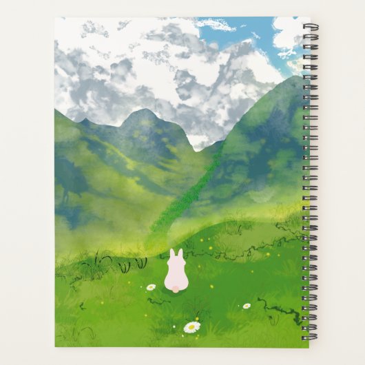 Schattigee konijn in Mountain Uitzicht Planner (Achterkant)