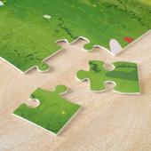 Schattigee konijn in Mountain Uitzicht Puzzel (Zijkant)