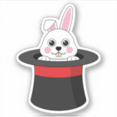 Schattigee konijn in Wizard Pet Sticker (Voorkant)
