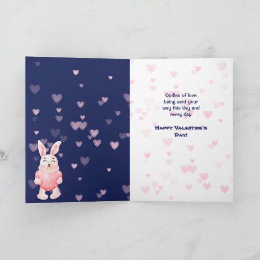 Schattigee konijn kleinzoon Valentijn Kaart (Binnen)