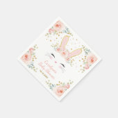 Schattigee konijn Waterverf Blush Rozen Party Servet (Hoek)