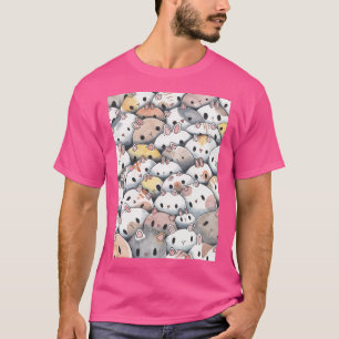 Schattigee konijnen en katten t-shirt