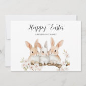 Schattigee konijnenbloem Pasen Feestdagenkaart (Voorkant)