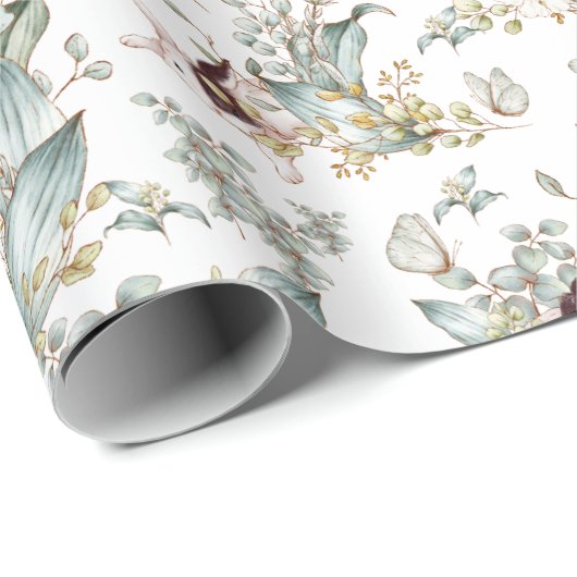 Schattigee konijnenbloemen ontkoppeling cadeaupapier (Rol Hoek)