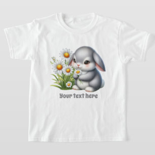 Schattigee konijnenliefhebbers aanpasbare meisjes t-shirt