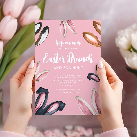 Schattigee konijnenoren paasbrunch kaart