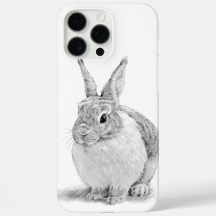 Schattigee konijnenpotloodtekening iPhone 16 pro max hoesje