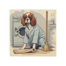 Schattigee Koning Charles Spaniel in Pyjama Doing 