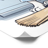 Schattigee Koning Charles Spaniel in Pyjama Doing Poster (Hoek)