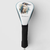 Schattigee Kookaburra op een Branch, custom Golfheadcover (Voorkant)