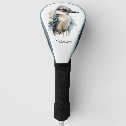 Schattigee Kookaburra op een Branch, custom Golfheadcover (Voorkant)