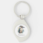 Schattigee Kookaburra op een Branch, custom Sleutelhanger (Voorkant)