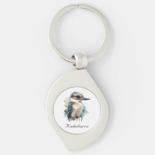 Schattigee Kookaburra op een Branch, custom Sleutelhanger