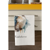 Schattigee Kookaburra op een Branch, custom Theedoek