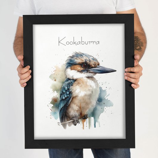 Schattigee Kookaburra op een Tak, op maat Poster