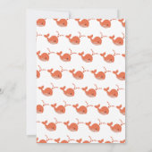 Schattigee koraal walvis typografie baby meisje do kaart (Achterkant)