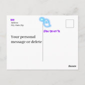 Schattigee kostuum Halloween Feestuitnodiging Briefkaart (Achterkant)