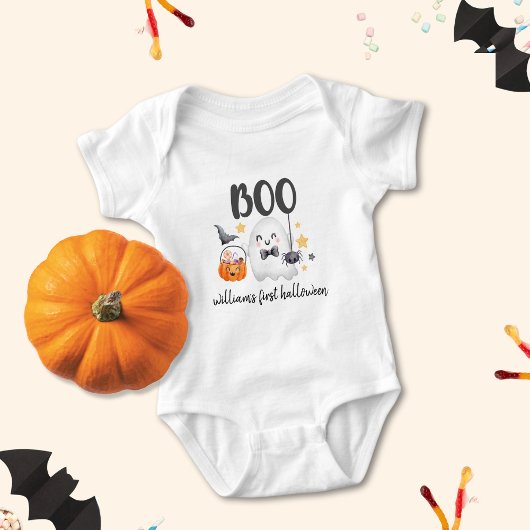 Schattigee Kostuum Spooky Ghost Pumpkin Halloween Romper