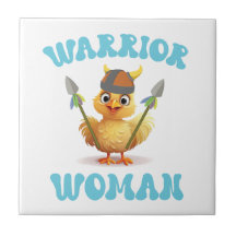 Schattigee krijger vrouw viking chicken