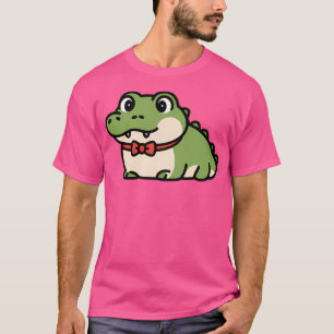 Schattigee Krokodil Kawaii Bow Stropdas Zoo Dagtri T-shirt