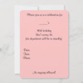 Schattigee,  Kunst, 90ste Verjaardagsuitnodiging Kaart (Achterkant)