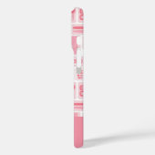 Schattigee kunst levert roze patroonmonogram Case-Mate iPhone case (Achterkant / Links)