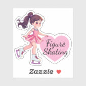 Schattigee kunstschaatsen Sticker (Vel)