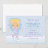 Schattigee kunstschaatser Verjaardag Kaart (Voorkant / Achterkant)