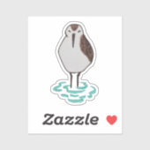 Schattigee kustvogel zandloper sticker (Vel)