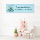 Schattigee kwal Baby shower Kawaii Blue Boy Spandoek (Insitu)