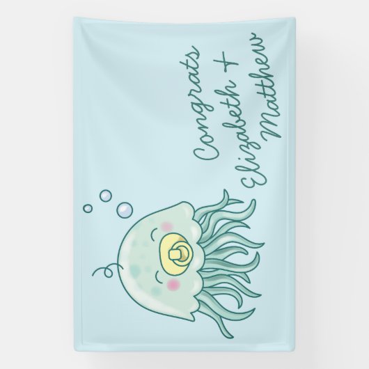 Schattigee kwal Baby shower Kawaii Spandoek (Verticaal)