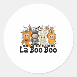 Schattigee Laboo Boo Ghost Halloween voor volwasse Ronde Sticker
