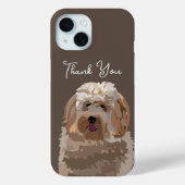 Schattigee labradoodle hond gepersonaliseerd Case-Mate iPhone case (Achterkant)