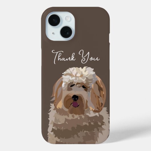 Schattigee labradoodle hond gepersonaliseerd Case-Mate iPhone case (Achterkant)