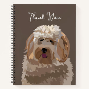 Schattigee labradoodle hond gepersonaliseerd notitieboek