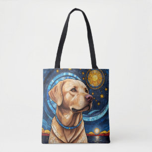 Schattigee Labrador Retriever Glas in lood Sky Sun Draagtas