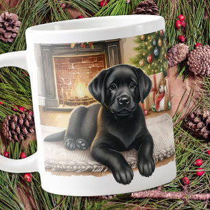 Schattigee Labrador Retriever Kerstvakantie Puppy Jumbo Mok