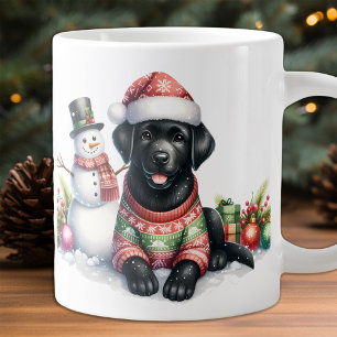 Schattigee Labrador Retriever Puppy Dog Christmas Jumbo Mok