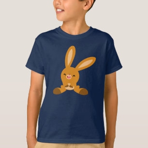 Schattigee lachende Cartoon konijn kinderen T-shir T-shirt