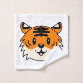 Schattigee Lachende Cartoon Tijger Bad Handdoek (Wasdoekje)