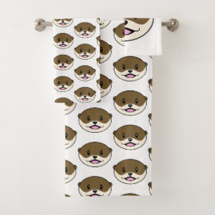 Schattigee lachende otter bad handdoek