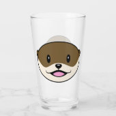 Schattigee lachende otter glas (Achterkant)
