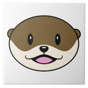 Schattigee lachende otter tegeltje